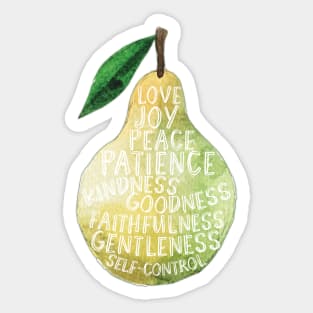 Fruit of the spirit | pear | green watercolor Sticker